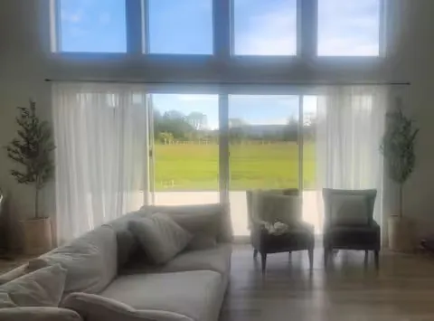 Smart home — living room with Samsung Frame TV